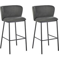 Beliani Modern Mina Dark Green Sgabello da bar 98cm 2pcs