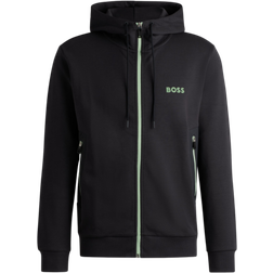 HUGO BOSS Men's Saggy 1 Zip Up Hoodie - Dark Grey