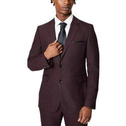 Burton Tipped Suit Jacket - Burgundy