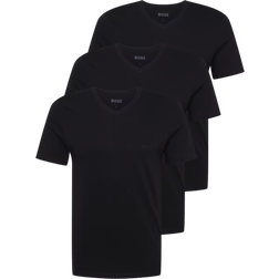 HUGO BOSS Men's Classic V Neck T-shirt 3-pack - Black