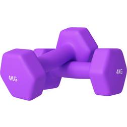 Sportnow Hexagonal Dumbbells Weights Pair 2 x 4kg