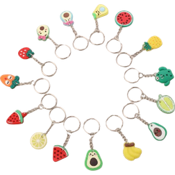 Shein 16pcs Fruit Shaped Keychain Pendant