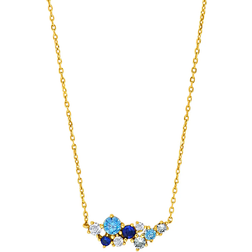 Joanli Nor Nadinenor Necklace - Gold/Blue/Transparent