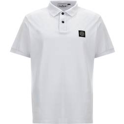 Stone Island Logo Patch Polo Shirt - White