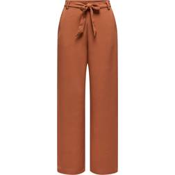 Only Trousers With Tie Belt - Brown/Mocha Bisque