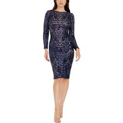 Dress The Population Emery Sequin Dress - Navy