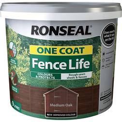 Ronseal One Coat Fence Life Wood Protection Medium Oak 9L