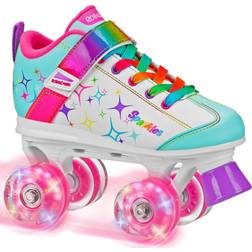 Roller Derby Sparkles Lighted Skates White/Rainbow