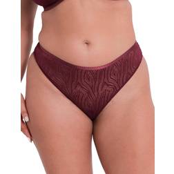 Curvy Kate Lace Daze Brazilian Brief - Claret Red