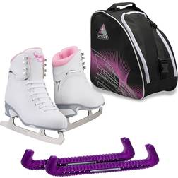 Skate Guru Jackson Ultima FINESSE JS180 / JS181 / JS184 Figure Ice Skates With Guardog Skate Guards And Bag