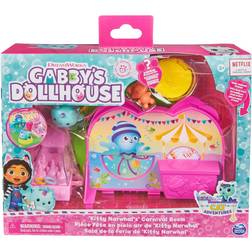 Spin Master Gabbys Dollhouse Deluxe Room Playset with Kitten Narwhal Kitty Narwhale, Furniture & Thematic Accessories