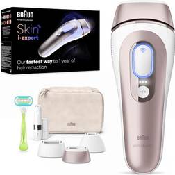 Braun Smart IPL Skin iExpert, at Home Hair Removal Device, Laser Hair Removal Alternative, Smart IPL with Exclusive Free App, Pouch, Venus Razor