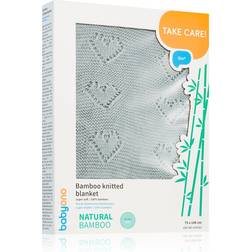 BabyOno Take Care Knitted Blanket tæppe Grey Hearts 75x100 cm