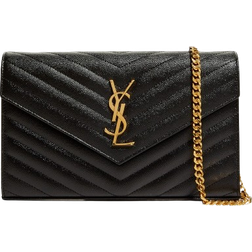 Saint Laurent YSL Monogram Large Wallet - Black