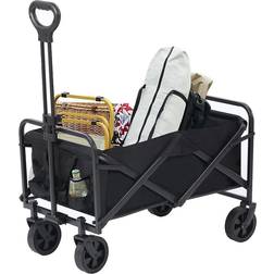 Folding Collapsible All Terrain Outdoor Portable Utility Wagon Cart - Black