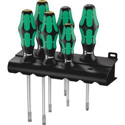 Wera 334/355/6 5105656001 Kraftform Plus Lasertip + Rack 6pcs Skruetrækker