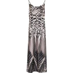 AllSaints Hadley Sierra Print Midi Slip Dress - White