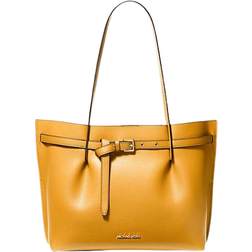 Michael Kors Emilia Large Pebbled Leather Tote Bag - Golden Rod