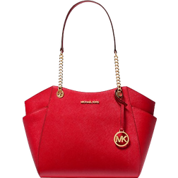 Michael Kors Jet Set Large Saffiano Leather Shoulder Bag - Bright Red