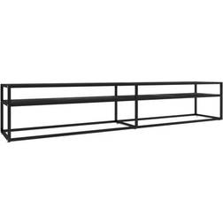 vidaXL 331733 Black/Black Marble TV-bänk 220x40.5cm