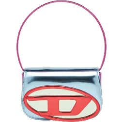 Diesel 1DR-Iconic Mirrored Leather Shoulder Bag - Blue/Red