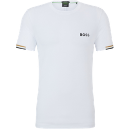 HUGO BOSS X Matteo Berrettini signature Stripe Artwork T-shirt - White