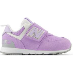 New Balance Infant 574 Hook & Loop - Lilac Glo with Bright Lavender