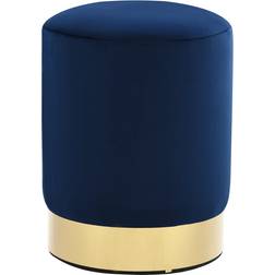 vidaXL Velvet Blue/Gold Siddepuf 36cm
