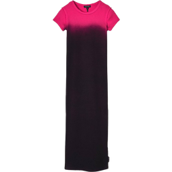 Marc Jacobs Ombré Spray Shrunken Tee Dress - Black/Hot Pink