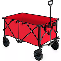 Costway Folding Collapsible Wagon Utility Cart W/Wheels