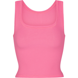 SKIMS Cotton Rib Tank Top - Sugar Pink