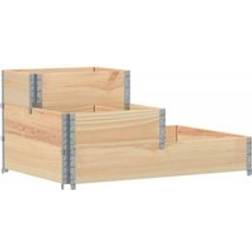 vidaXL Højbed 120x80 cm 3 Niveauer Massivt Fyrretræ Højbed