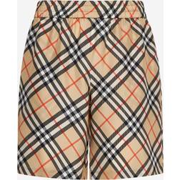 Burberry Check print silk shorts