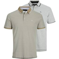 Jack & Jones Paulos Polo Shirt Beige/Bruin/Wit