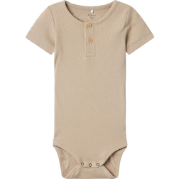 Name It Baby Short Sleeved Romper - Pure Cashmere (13218874)