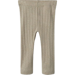 Name It Ohusa Ribstrikket Leggings - Pure Cashmere (13221358)