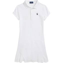 Ralph Lauren Kid's Stretch Mesh Polo Dress - White (313934962-002)