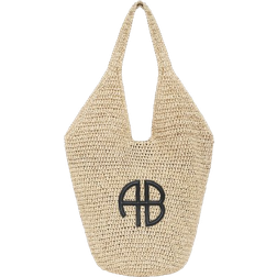 Anine Bing Small Leah Hobo - Natural/Black