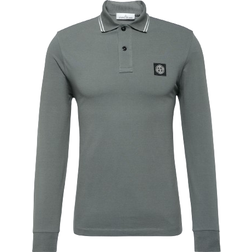 Stone Island Compass Cotton Blend Polo Sweater - Musk