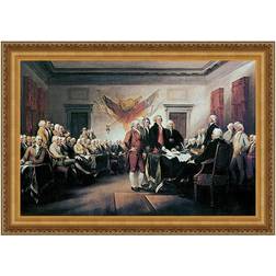 Vault W Artwork Declaration Of Independence, 1817 Gold Framed Art 98.4x71.8cm