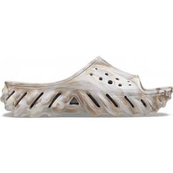 Crocs Echo Marbled Slide - Bone/Multi