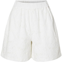 Selected Broderie Anglaise Shorts - Snow White