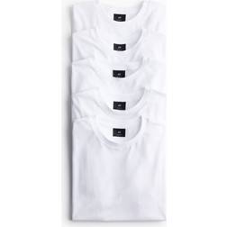 H&M Herr Vit 5-pack T-shirt Regular Fit