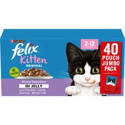 Felix Original Kitten Mixed Selection in Jelly 40x85g