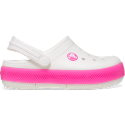 Crocs Kid's Chevron Lights Clog - White/Pink Crush