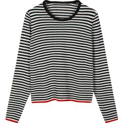 Mads Nørgaard One Stripe Ellis Knit - Black/Ecru