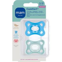 Mam Comfort Sut Silikone 3-12 Måneder 2 Stk