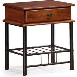Halmar Fiona Antique Cherry/Black Sengebord 37x48cm