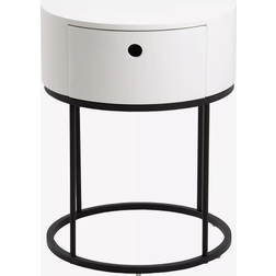 AC Design Furniture Polo Black/White Sängbord 40x40cm