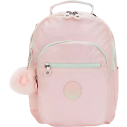 Kipling Seoul Small Metallic Tablet Backpack - Blush Metallic